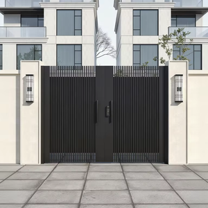 Luxury Villa Electric Aluminum Main Gate Easily Assembled Artistic Design House Gate Hot Sale Home Security Gates Wholesale