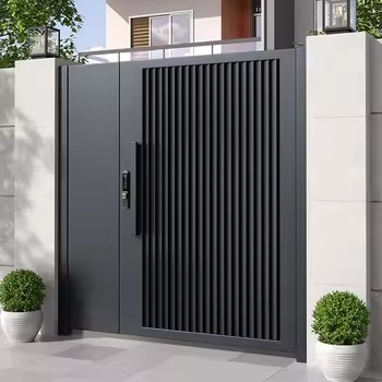 High Quality Aluminum Art Gate Laser Cut Pattern Sliding Driveway Gate for Home And Village House Aluminum Doors Exterior