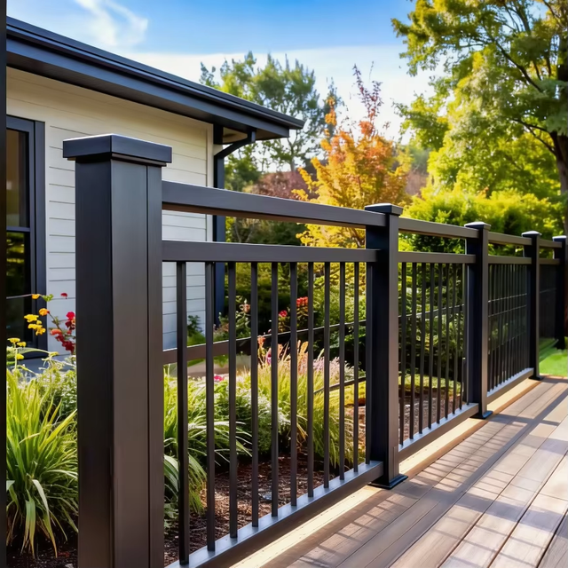 High Strength Aluminium Alloy Railing Panels, Anti-Rust Security Fence for Outdoor Villa Domesic Fence