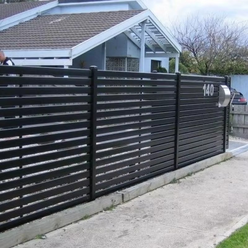 Outdoor Aluminum Alloy Art Balcony Guardrail & Privacy Grid Fence, Sturdy Metal Frame Villa Courtyard Fencing