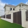 Modern Aluminum Alloy Retractable Courtyard Gate, High-End Villa Garden Entrance Door, Outdoor Art Double Door for Small Yard