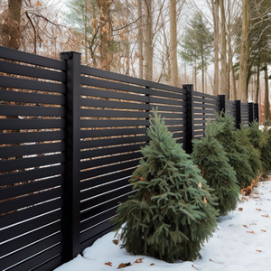 Outdoor Aluminium Blade Slat Fence Waterproof Anti Rust Privacy Fencing Easy Assembly Low Maintenance Garden Boundary Fence