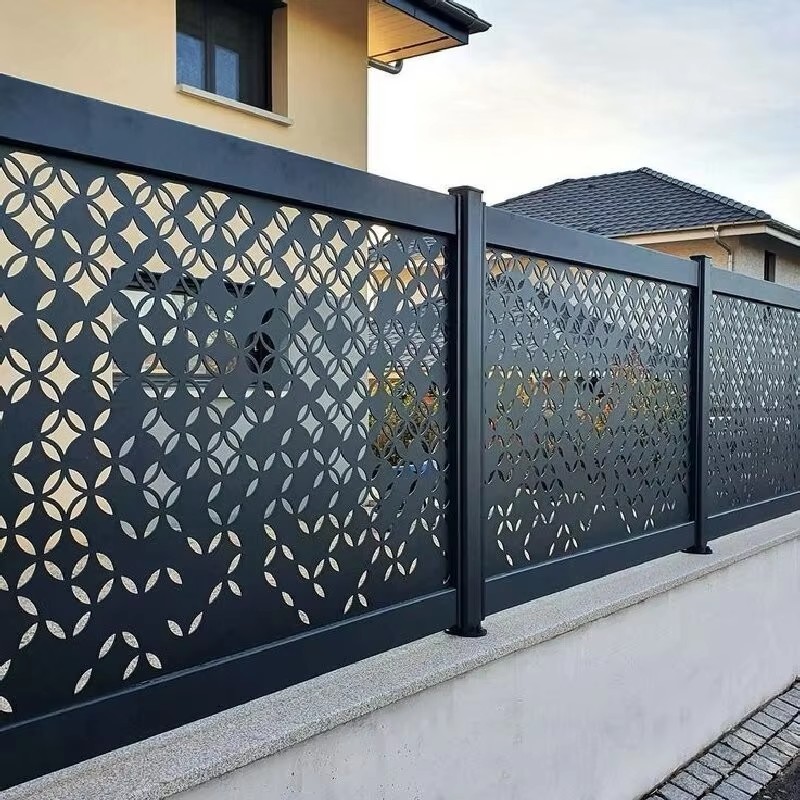 Modern Decorative Laser Cut Aluminum Fence Panel for Garden Yard Garden Fence Privacy Garden Aluminum Fence