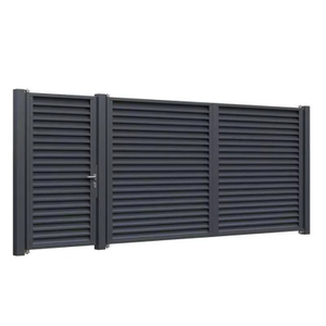 Aluminum Exterior Door Residential Security Metal Gate, Customizable Privacy Single Gate for Backyard Courtyard Gates