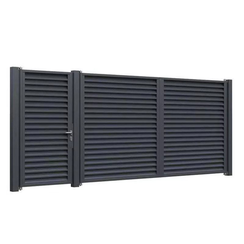 Modern Durable Aluminum Alloy Gate Powder Coated Finish for Villa Garden Entrance Security