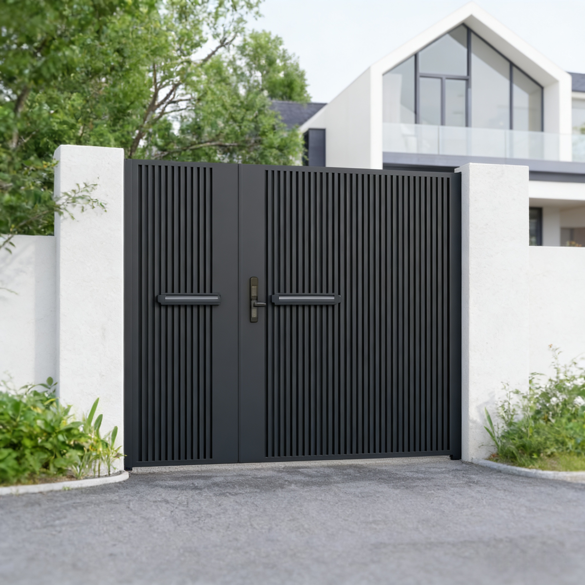 High Quality Decorative Ornamental Aluminum Gate with Elegant Pattern for Residential Driveway