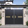 Aluminum Art Gate, Powder Coated Rust Free Alloy Door, Custom Size for Villa Garden Yard Entrance