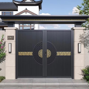 Aluminum Art Gate, Powder Coated Rust Free Alloy Door, Custom Size for Villa Garden Yard Entrance