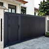 Aluminum Alloy Modern Retractable Courtyard Gate Villa Garden Entrance Door Outdoor Art High End Single Door Small Yard