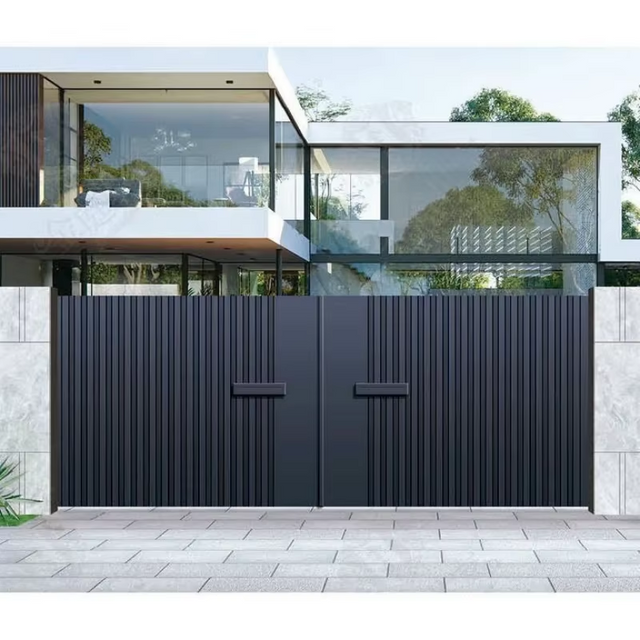 Premium Aluminum Villa Gate with Powder Coated Surface Stylish Design Security Gate for Villa Driveway and Home Exterior