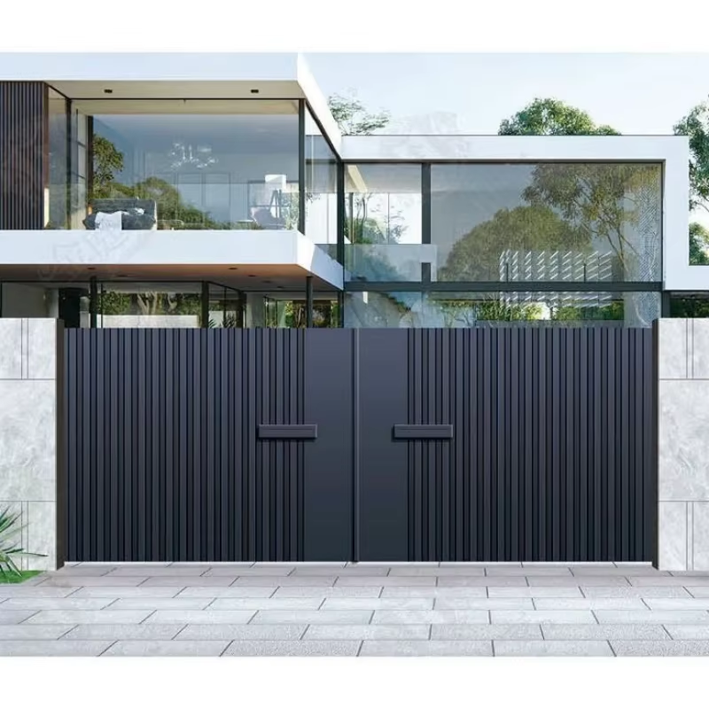 Premium Aluminum Villa Gate with Powder Coated Surface Stylish Design Security Gate for Villa Driveway and Home Exterior