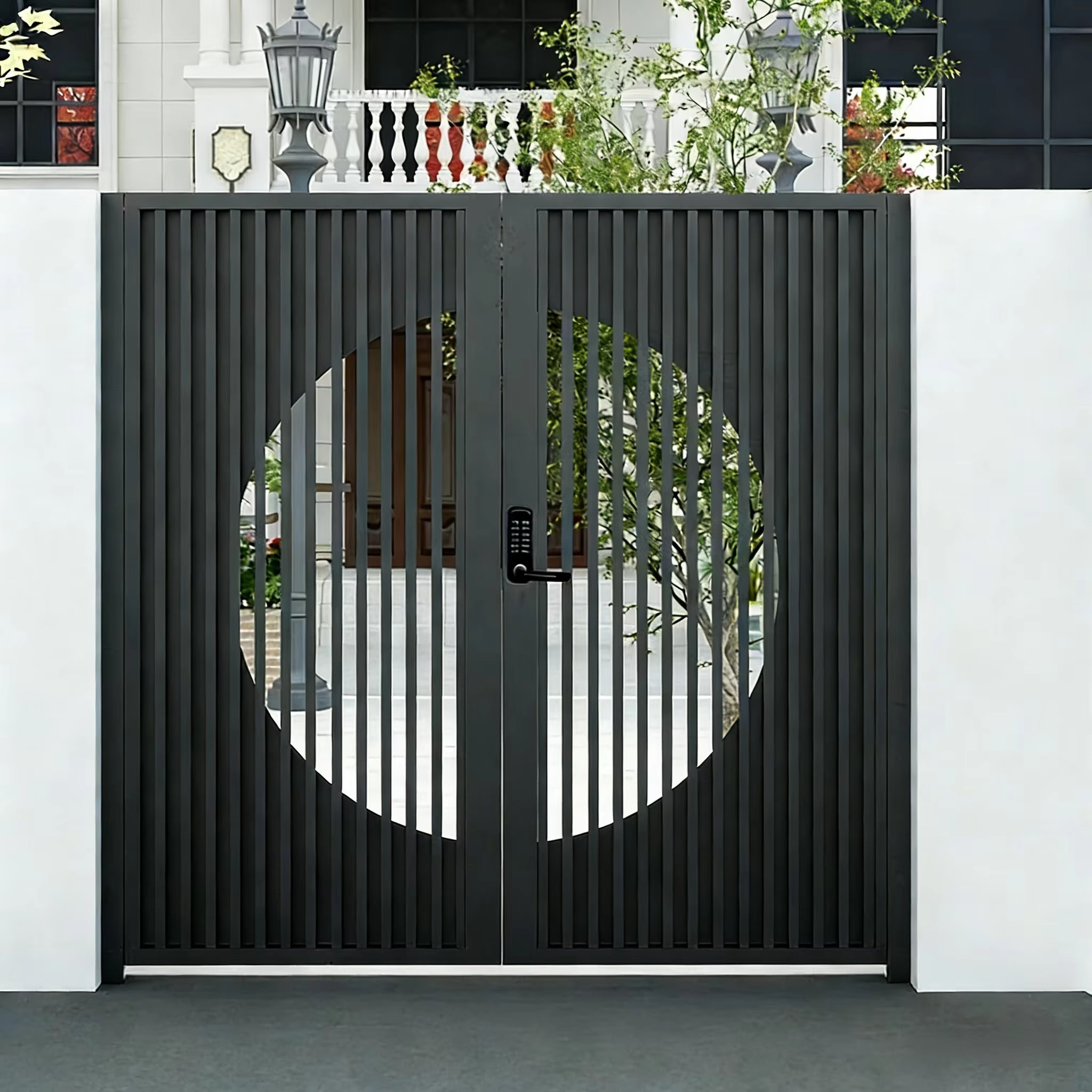 High End Luxury Aluminum Exterior Entry Doors Decorative Entrance Doors for Villa Household Entrancegate Outdoor Gate