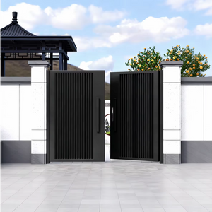 High End Luxury Aluminum Exterior Entry Doors Decorative Entrance Doors for Villa Household Entrancegate Outdoor Gate