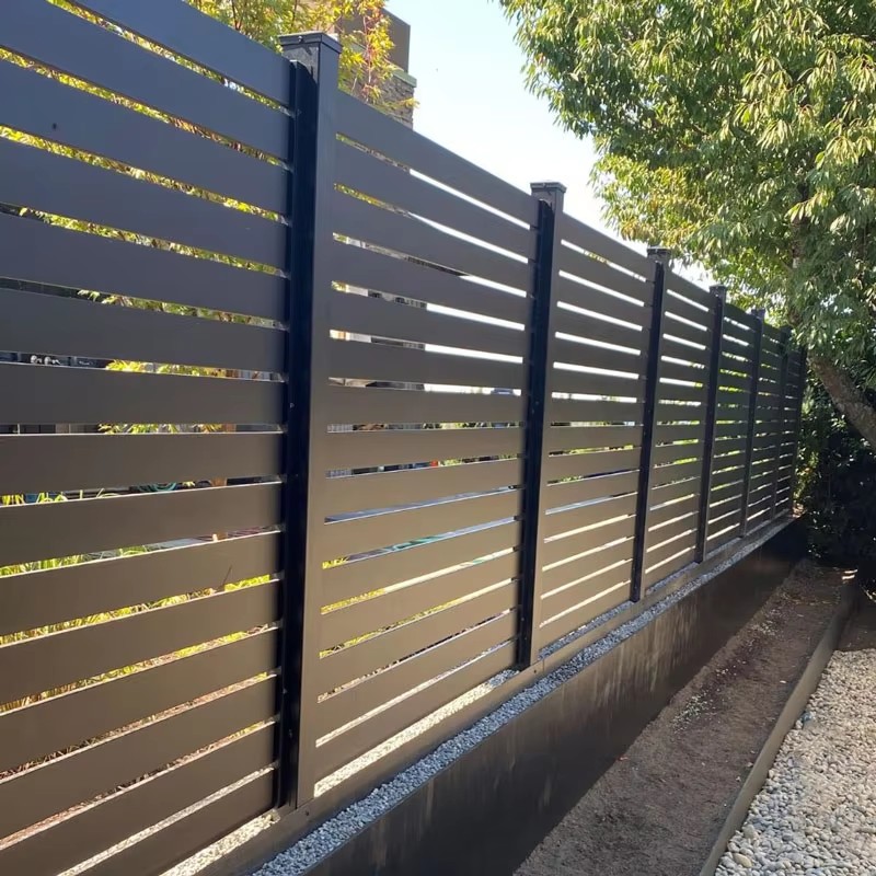 Aluminum Alloy Art Balcony Guardrail & Railing Outdoor Privacy Grid Fence with Sturdy Metal Frame for Villa Courtyard