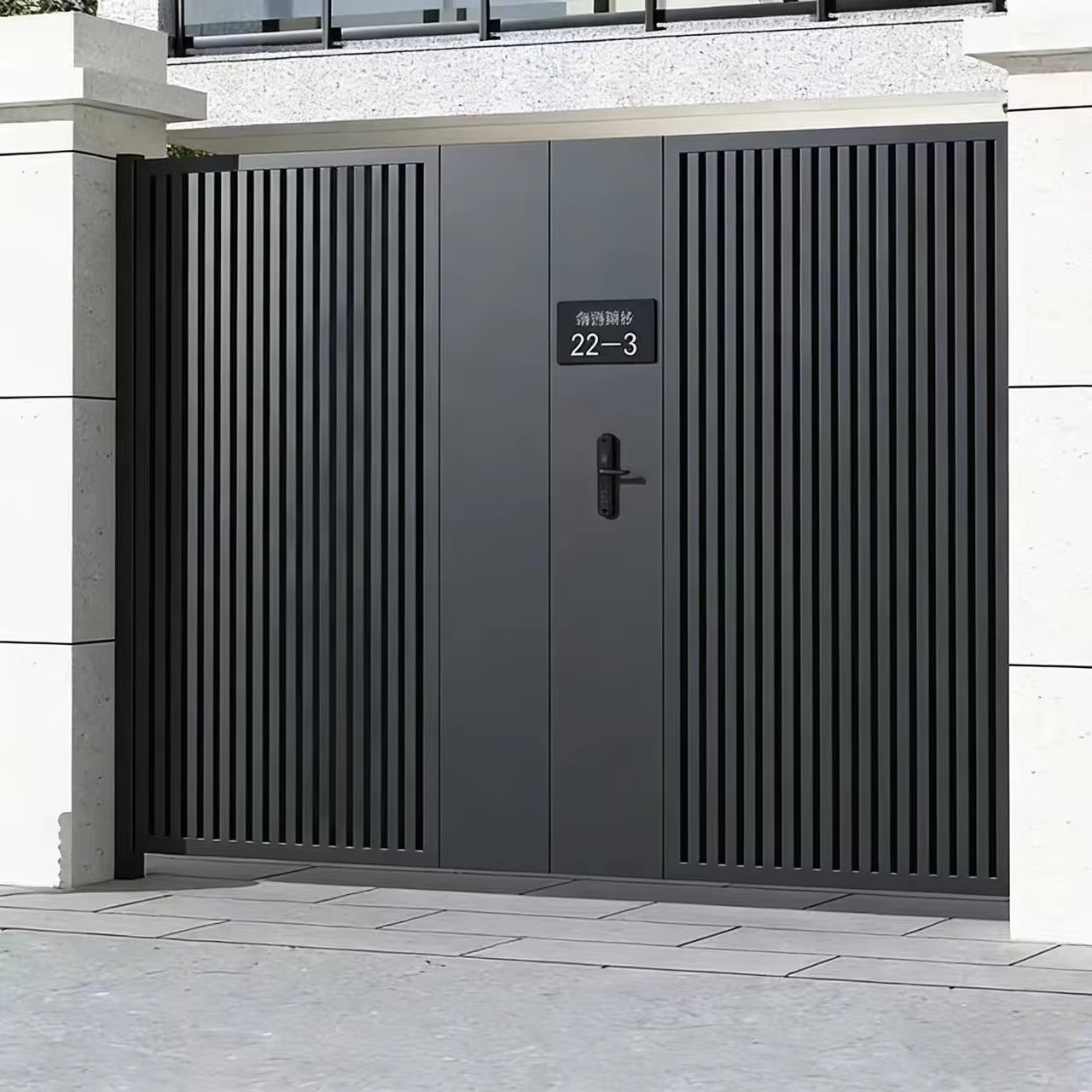 Modern Durable Aluminum Alloy Gate Powder Coated Finish for Villa Garden Entrance Security