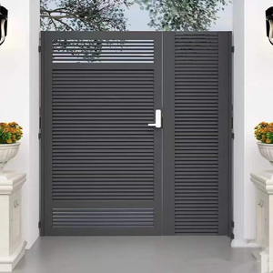 Aluminum Alloy Modern Retractable Courtyard Gate Villa Garden Entrance Door Outdoor Art High End Single Door Small Yard