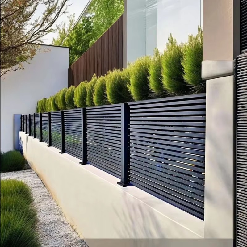 Custom Pure Aluminum House Fence, Terrace Garden Railing, Courtyard Fence, Aluminum Alloy Guardrail & Villa Courtyard Gate Fence