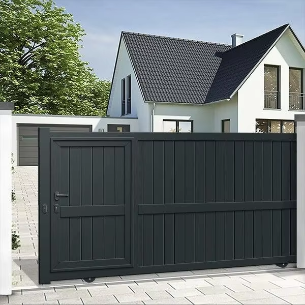High Quality Aluminum Art Gate Laser Cut Pattern Sliding Driveway Gate for Home And Village House Aluminum Doors Exterior