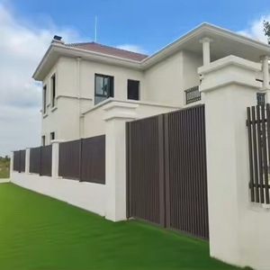 Premium Aluminum Art Courtyard Gate Custom Multi Double Open Sliding Security Door for Villa and Community Metal Art Door
