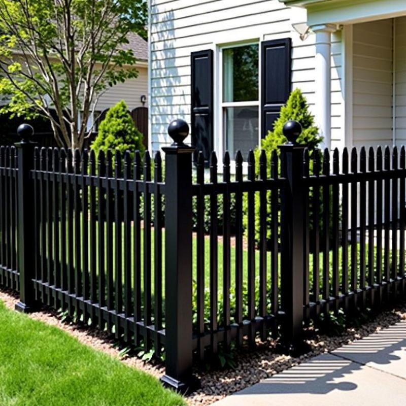 Elegant Carved Aluminum Entry Gate, Stylish Safety Fence Gate with Fine Craftsmanship for Yard and Villa Exterior