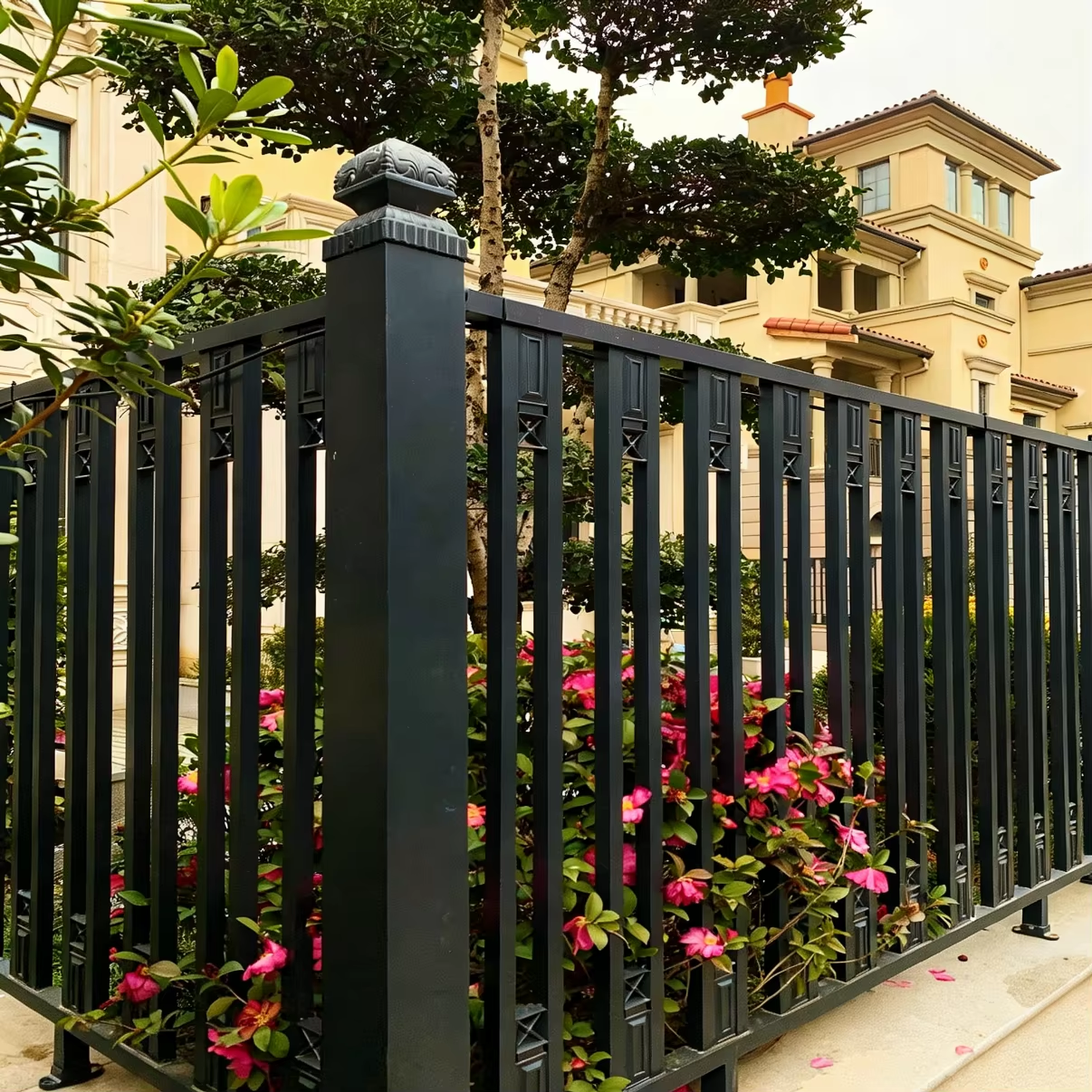 Custom Pure Aluminum House Fence, Terrace Garden Railing, Courtyard Fence, Aluminum Alloy Guardrail & Villa Courtyard Gate Fence