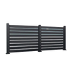 Aluminum Alloy Art Balcony Guardrail & Railing Outdoor Privacy Grid Fence with Sturdy Metal Frame for Villa Courtyard