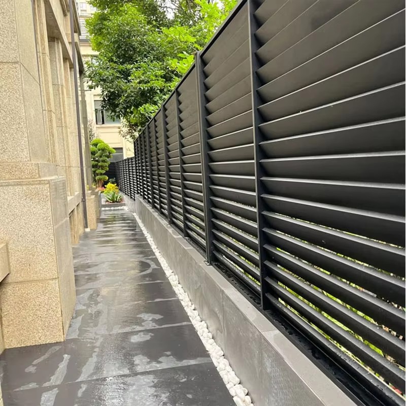 Custom Pure Aluminum House Fence, Terrace Garden Railing, Courtyard Fence, Aluminum Alloy Guardrail & Villa Courtyard Gate Fence