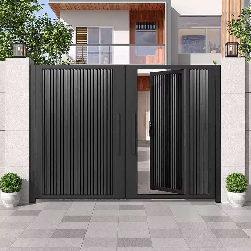 Customised Design Laser Cut Aluminum Art Modern Gate Prices Sliding Gate Aluminum Driveway Village House Gate for Houses