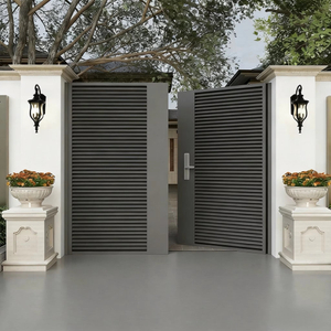 Modern Villa Outdoor Aluminum Art Sliding Gate with Easy Installation Decorative Fencing Trellis Gates Aluminum Gate Door