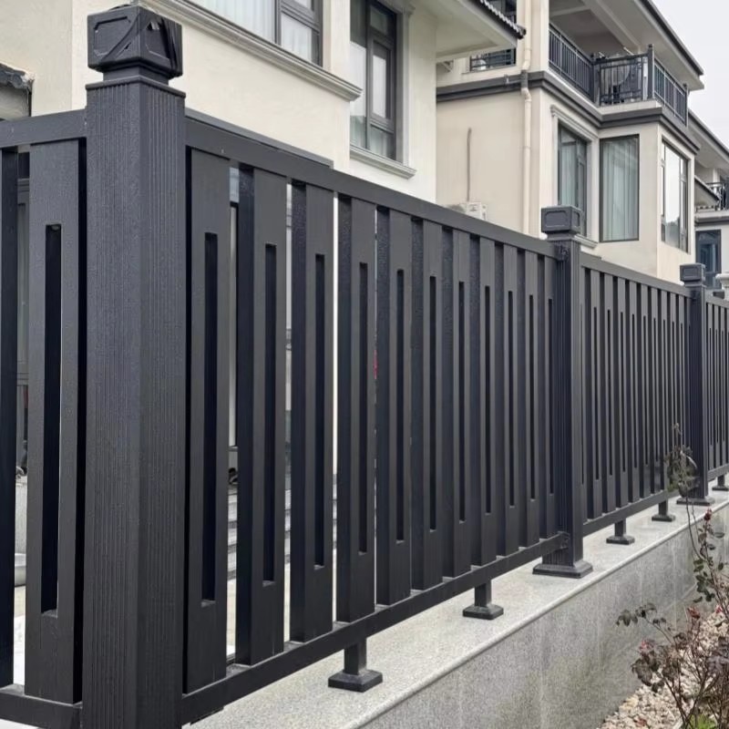 Rustproof Solid Aluminum Alloy Railing Custom Height Length Pipe Thickness for Villa Balcony Stair Garden Fence