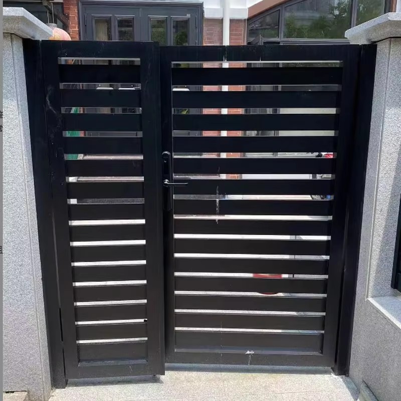 High End Luxury Aluminum Exterior Entry Doors Decorative Entrance Doors for Villa Household Entrancegate Outdoor Gate