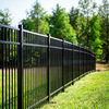 All Weather Resistant Aluminum Fence Railing Sturdy Rustproof Protective Barrier for Exterior Public and Private Areas