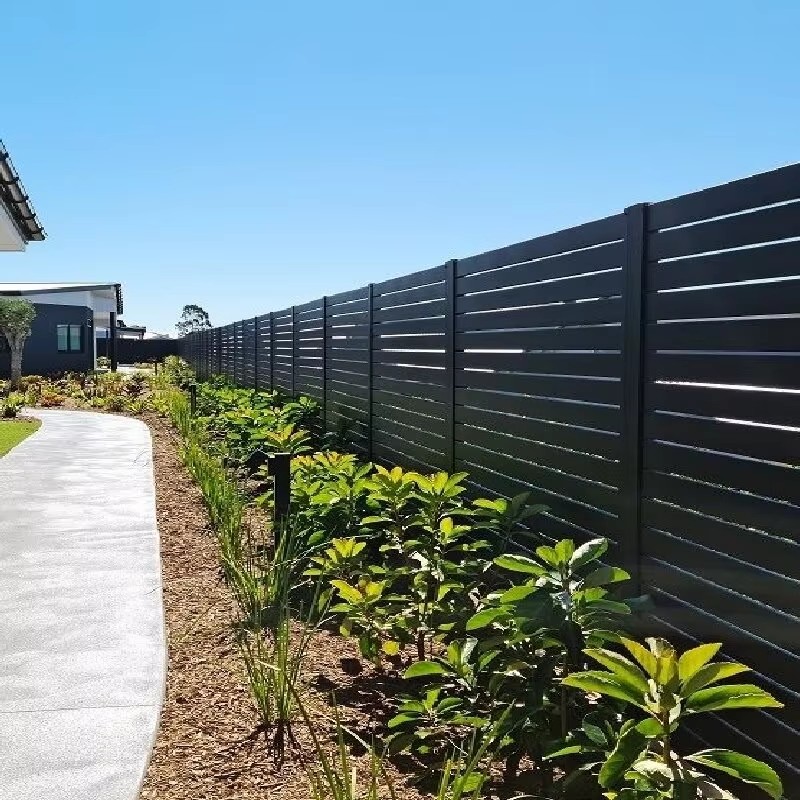 Aluminum Alloy Art Balcony Guardrail & Railing Outdoor Privacy Grid Fence with Sturdy Metal Frame for Villa Courtyard