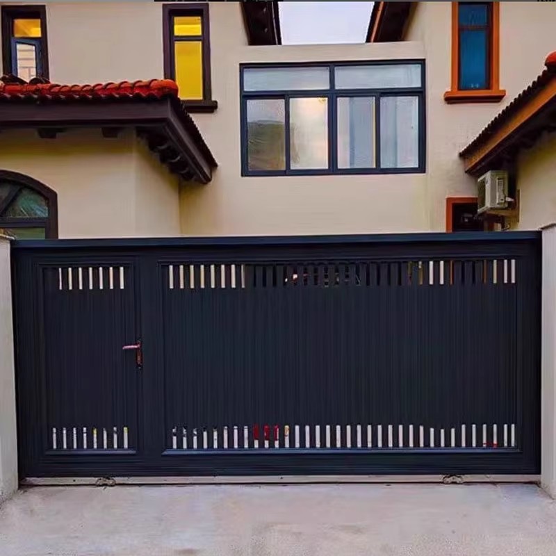 Customized Aluminium Swing Gate Latest Main Gate Design for Outdoor Garden House Easy Assembly Electric Security Gate