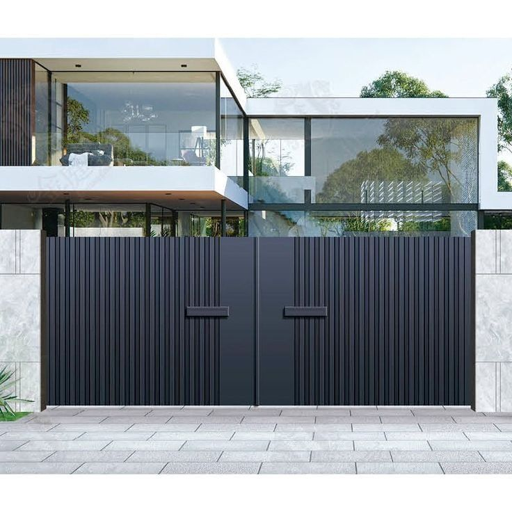 Customized Aluminium Swing Gate Latest Main Gate Design for Outdoor Garden House Easy Assembly Electric Security Gate