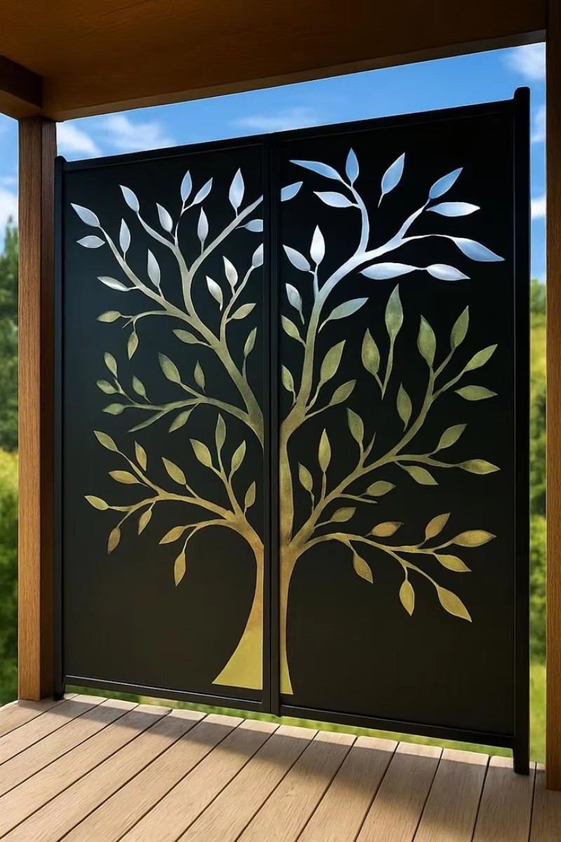 Modern Decorative Laser Cut Aluminum Fence Panel for Garden Yard Garden Fence Privacy Garden Aluminum Fence