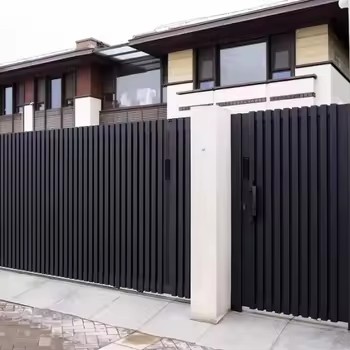 High Quality Aluminum Art Gate Laser Cut Pattern Sliding Driveway Gate for Home And Village House Aluminum Doors Exterior